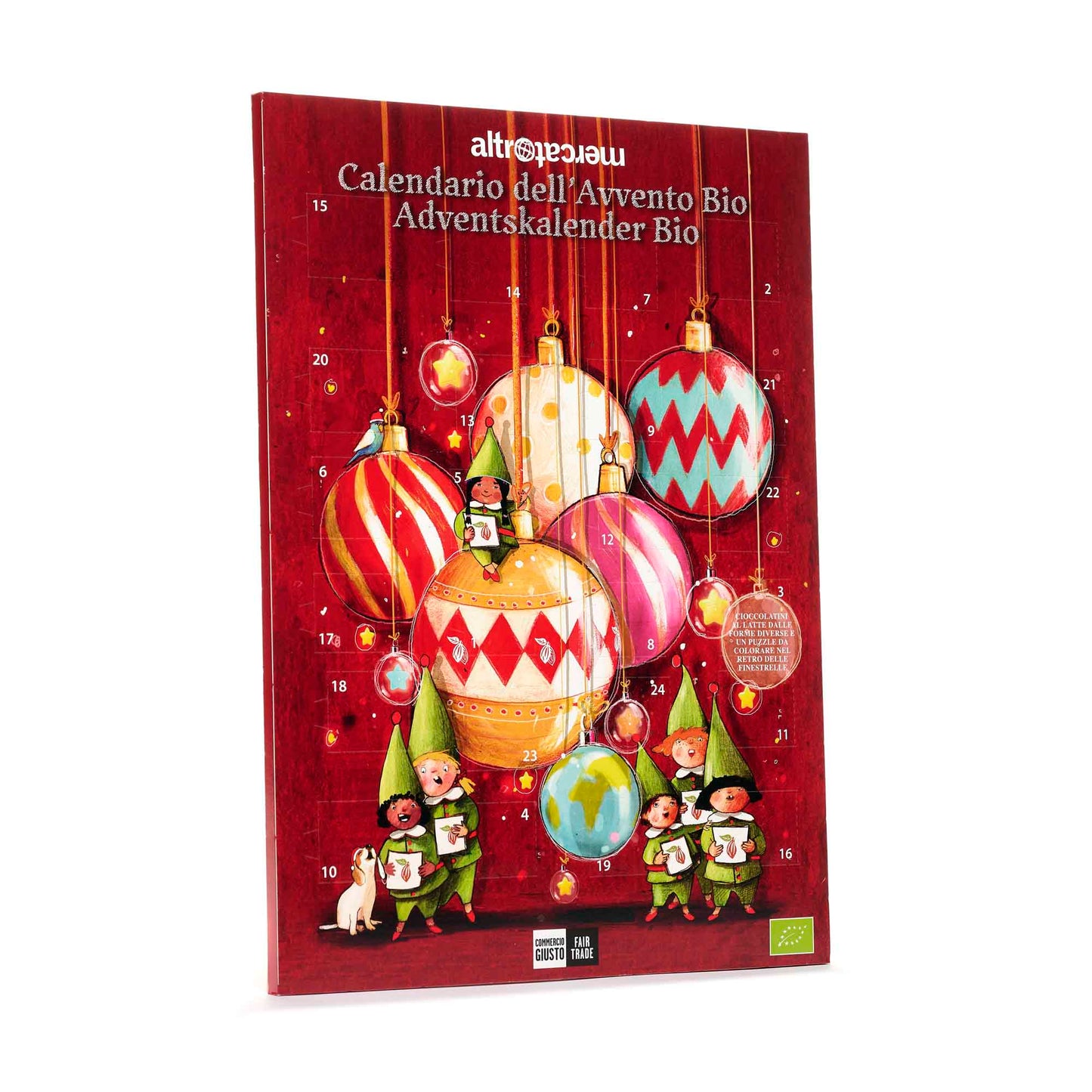 calendario dell'avvento 2025 colorato e carino