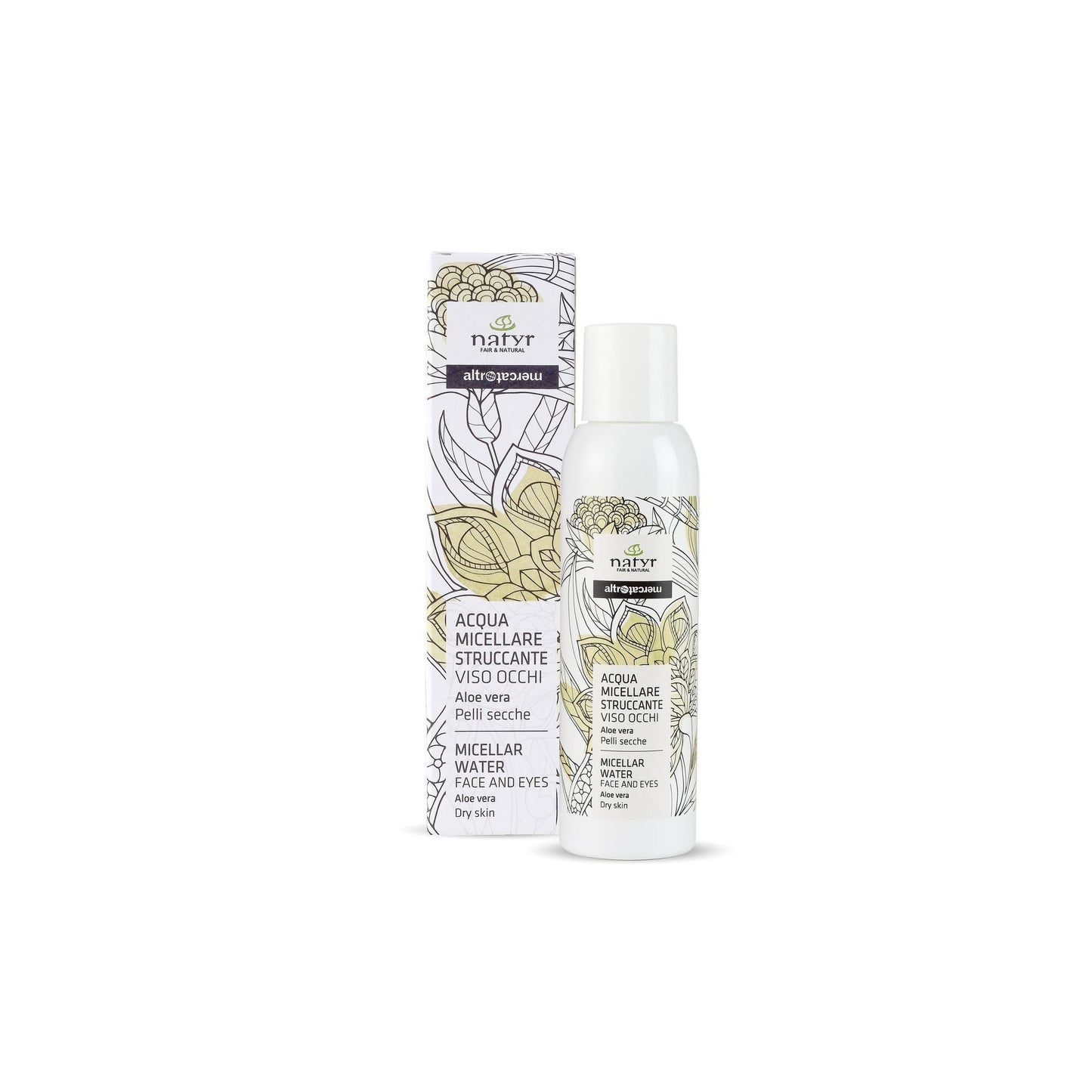 acqua micellare struccante per pelli delicate aloevera camomilla Natyr altromercato