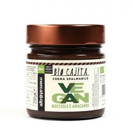 crema spalmabile senza latte con nocciole e anacardi biologica senza olio di palma e con zucchero integrale di canna