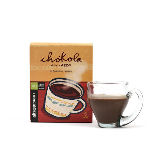 cioccolata in tazza biologica una confezione per 5 tazze  densa e avvolgente