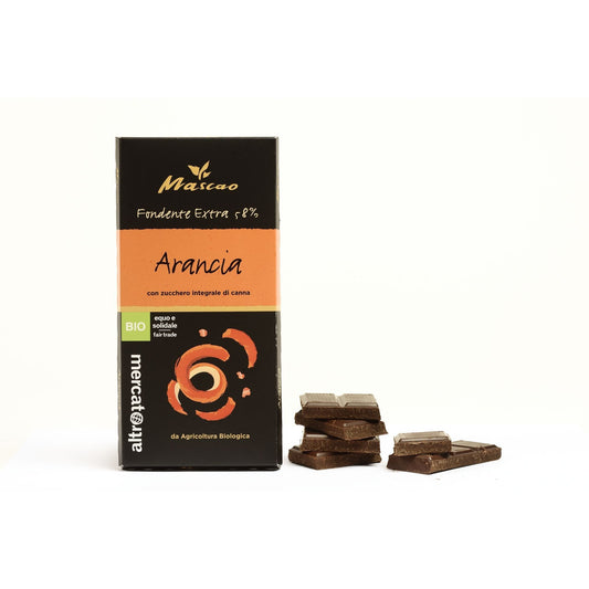 CIOCCOLATO MASCAO FONDENTE EXTRA ARANCIA-BIO-100g-ALTROMERCATO