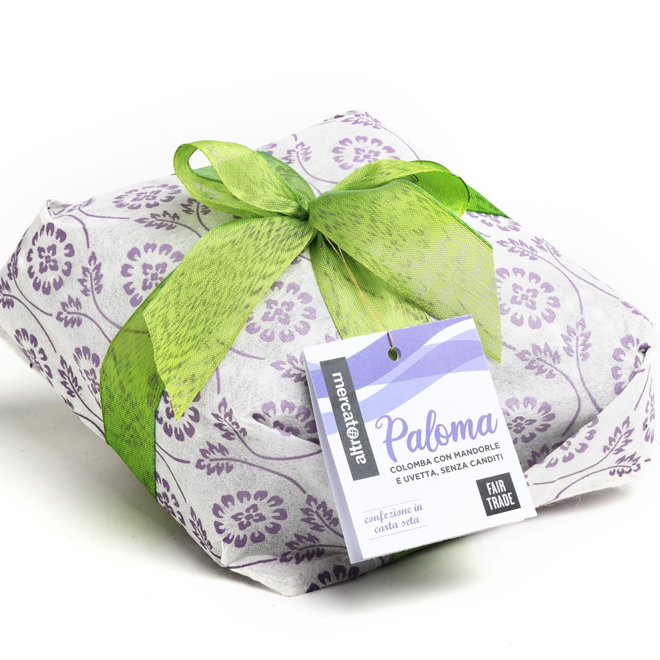 Paoloma è il prodotto da forno proposto da Altromercato dedicato alla Pasqua. Un dolce soffice con mandorle pelate e saporite, dolce uvetta e senza canditi.