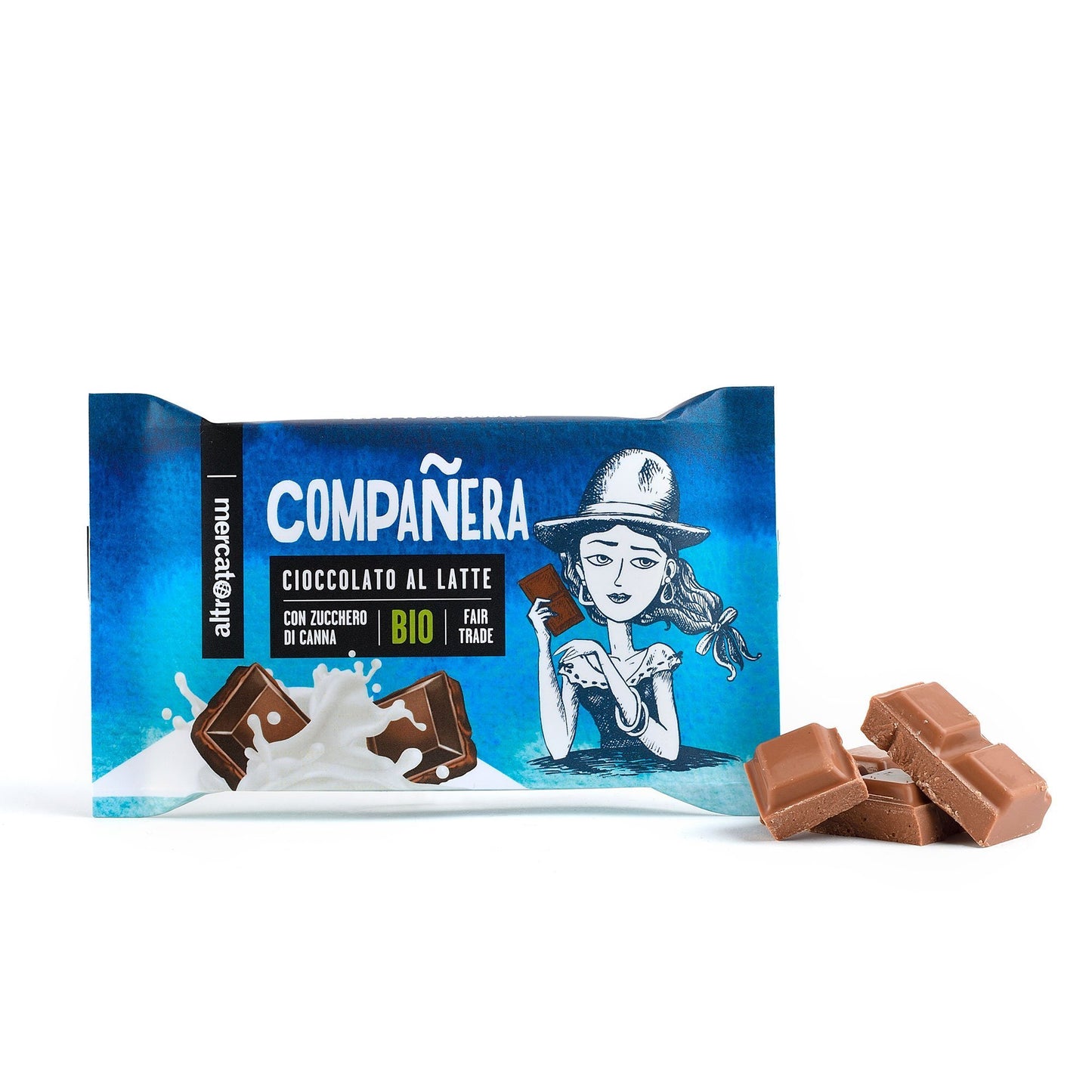 cioccolato companera al latte confezione da viaggio biologica altromercato