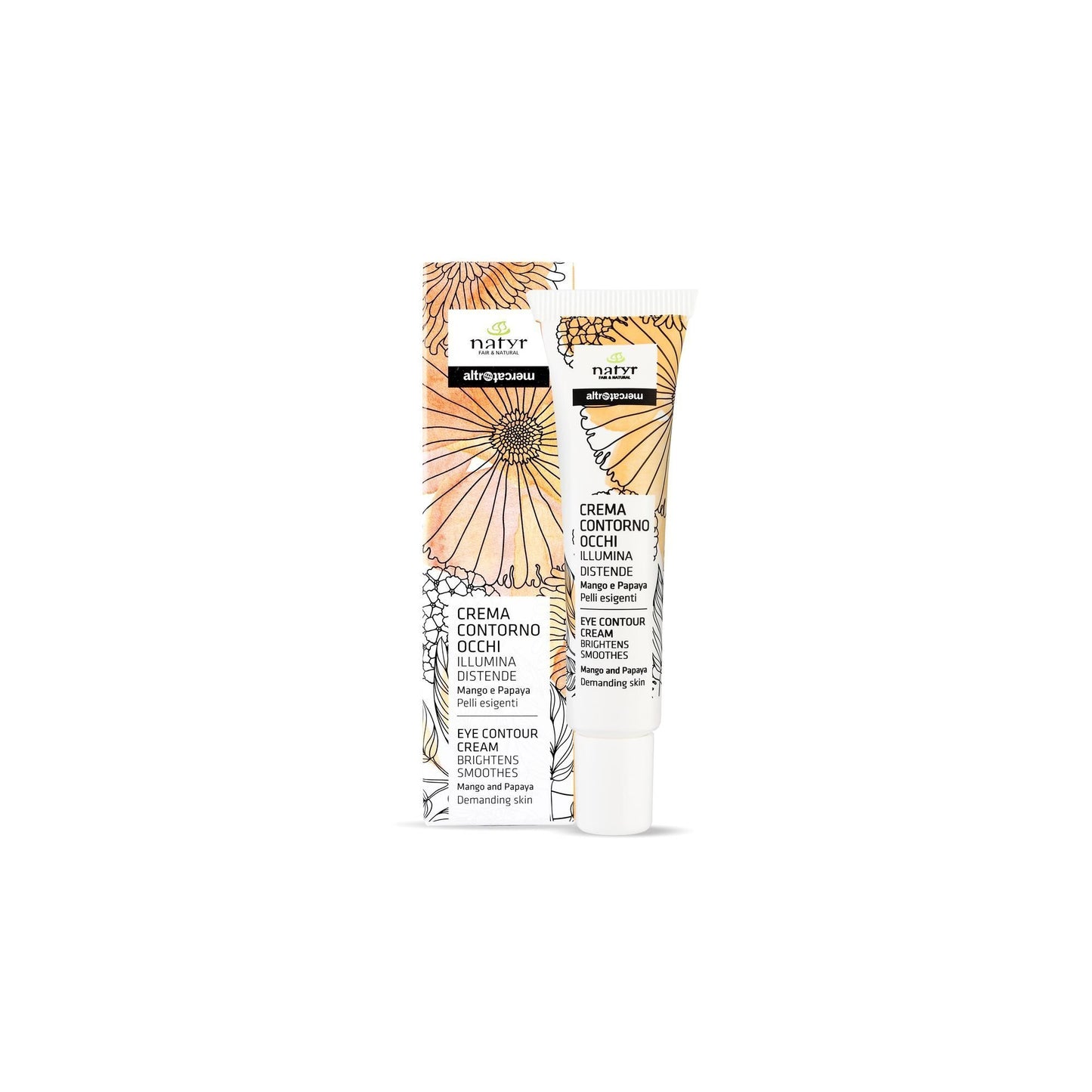 contorno occhi al mango e papaya naturale illuminante nutriente natyr altromercato