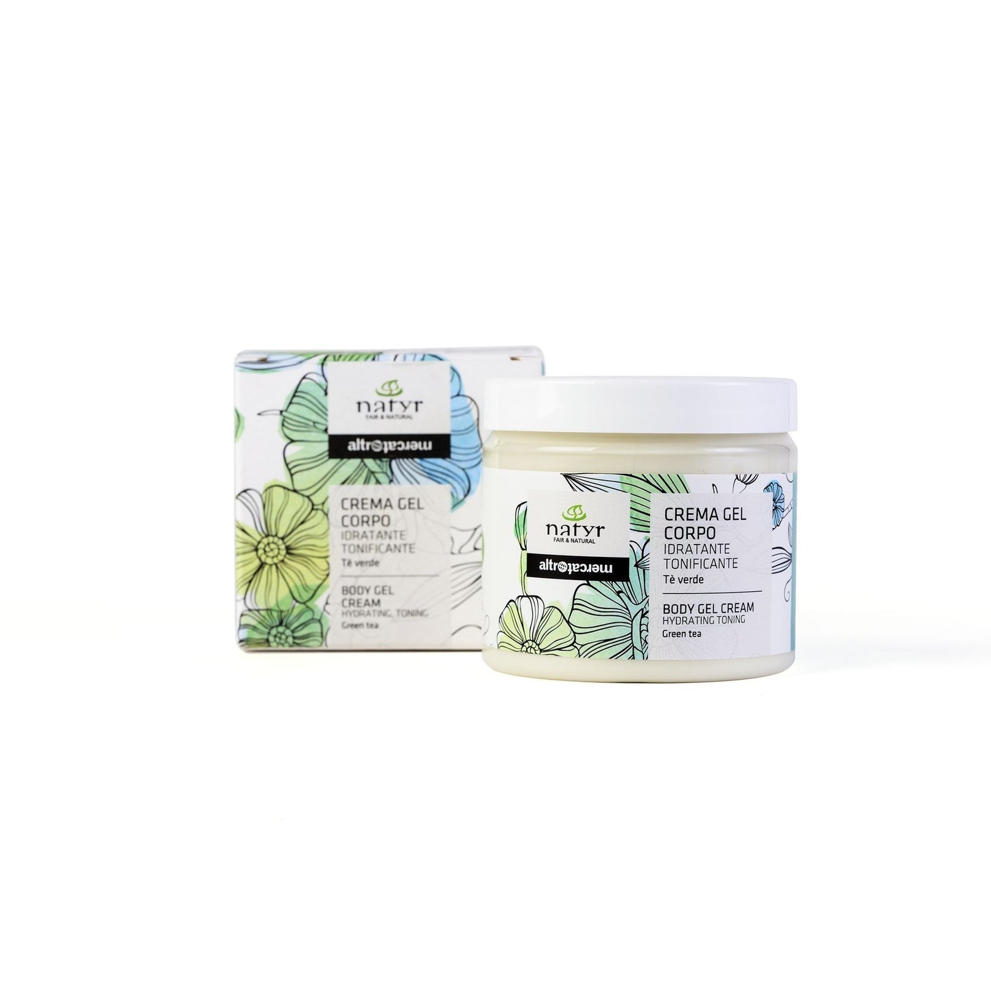 CREMA GEL- CORPO - IDRATANTE TONIFICANTE - TÈ VERDE- 200 ml-NATYR