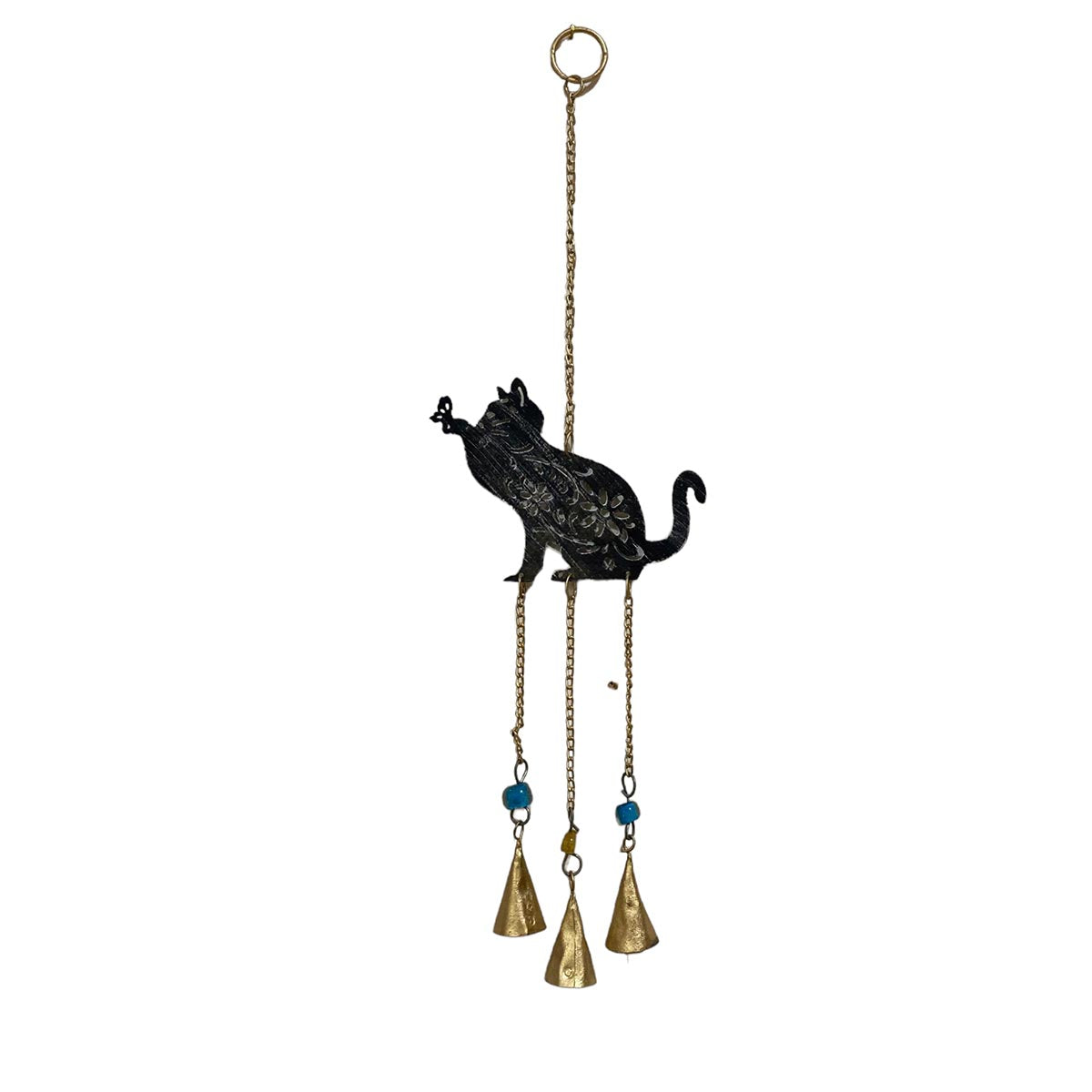 decorazione appendibile con gatto e campanelle