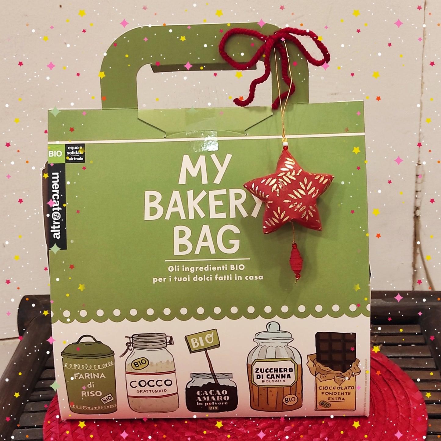cofanetto regalo valigetta ingredienti commercio equo e solidale per dolci