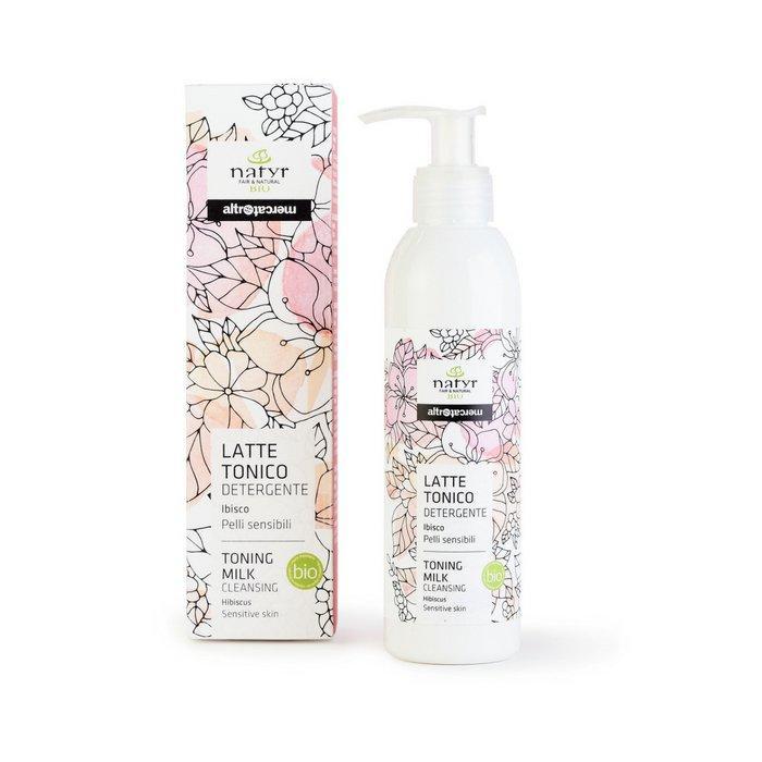 Latte tonico e detergente all’ibisco per pelli sensibili bio di Natyr