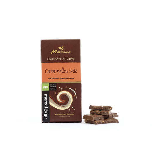 CIOCCOLATO MASCAO AL LATTE CON CARAMELLO E SALE - BIO-100 g-ALTROMERCATO