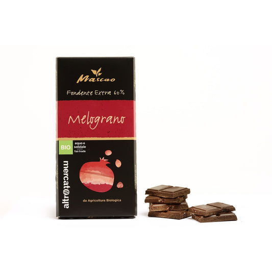 tavoletta di cioccolato fondente con melograno biologico altromercato