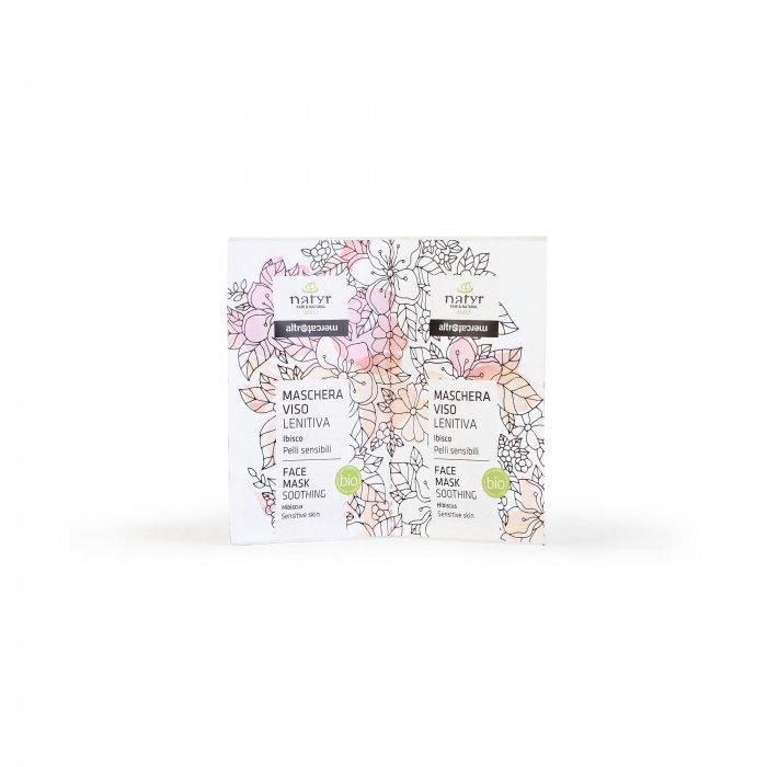 maschera-viso-ibisco-lenitiva-idratante-pelli sensibili-naturale-biologica-natyr-altromercato