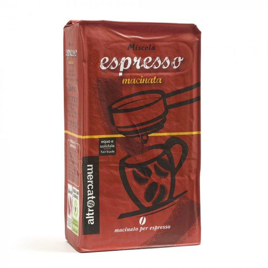 Caffè macinato per espresso ,cremoso composto da 60% arabica e 40% .  Perfetto per un ottimo espresso fatto a casa da te!