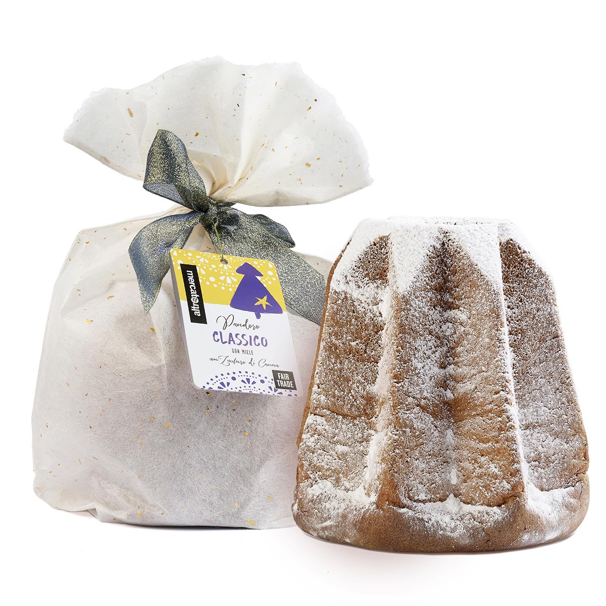 pandoro classico Altromercato con zucchero di camma