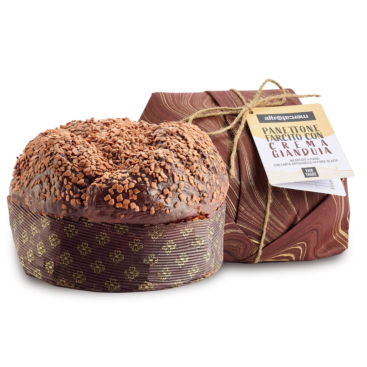 panettone con crema alla gianduia e lievito madre