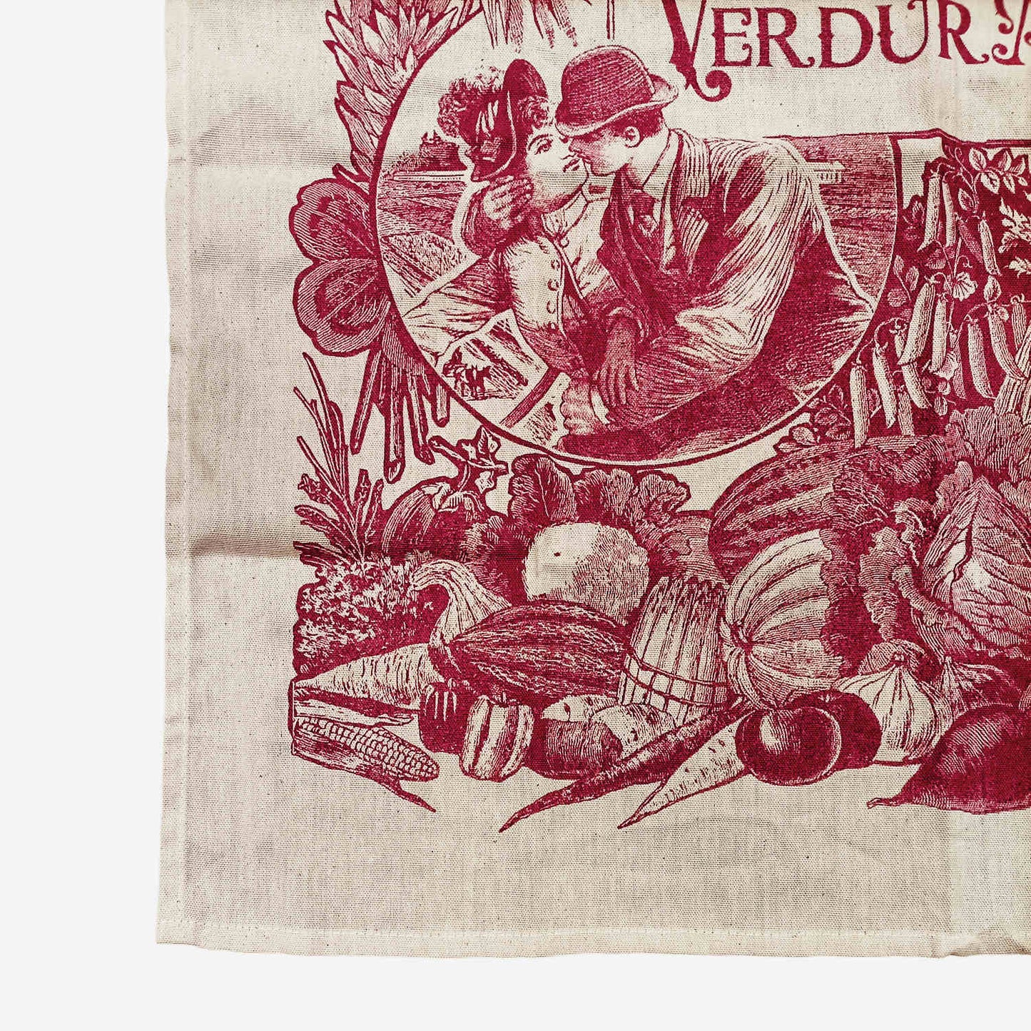 particolare dello strofinaccio stampato in serigrafia in umbria