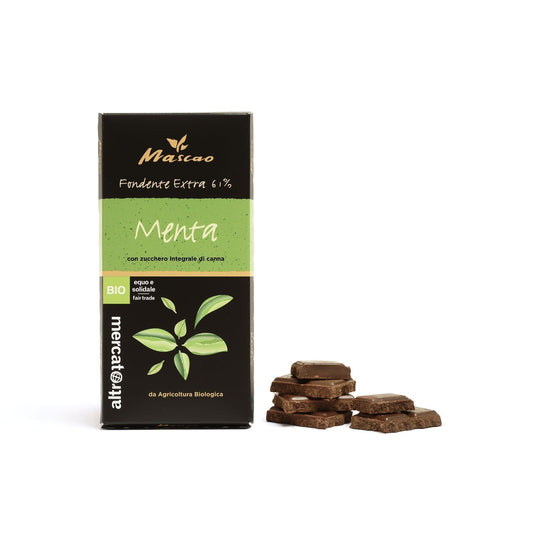 CIOCCOLATO MASCAO FONDENTE EXTRA ALLA MENTA - BIO-100 g