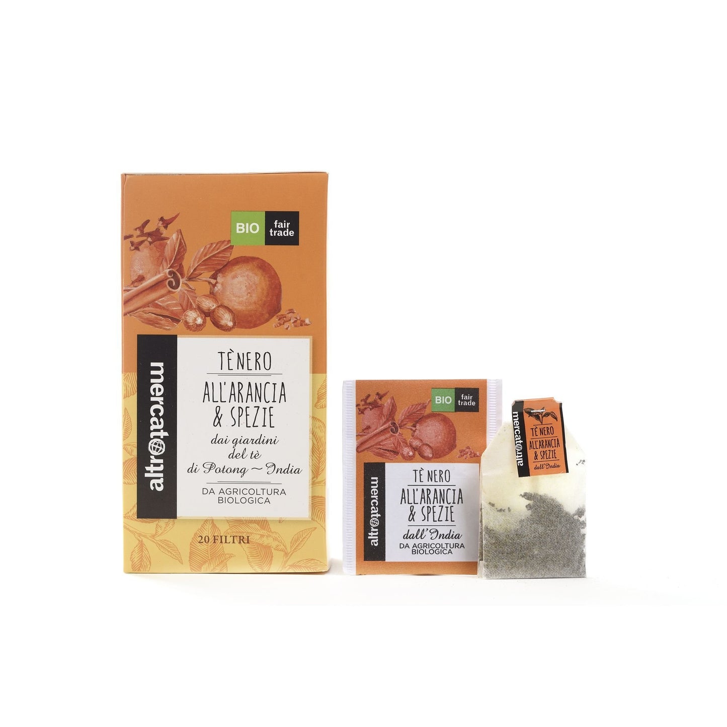 TÈ NERO ARANCIO E SPEZIE INDIA - BIO | COD. 00000480 | 20 filtri - 40 g