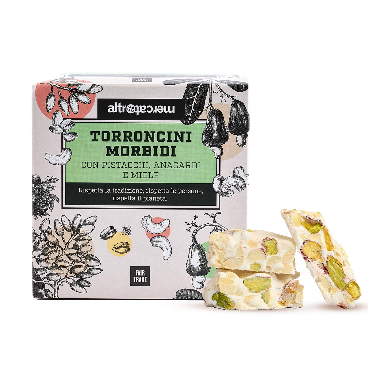 torroncini morbidi al pistacchio altromercato