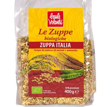 zuppa pronta senza ammollo 6/8 porzioni con piselli orzo grano