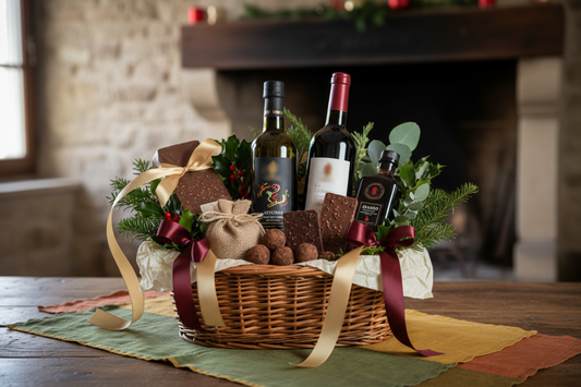 Cesto Natalizio con scatola Terre Solidali dell' Umbria