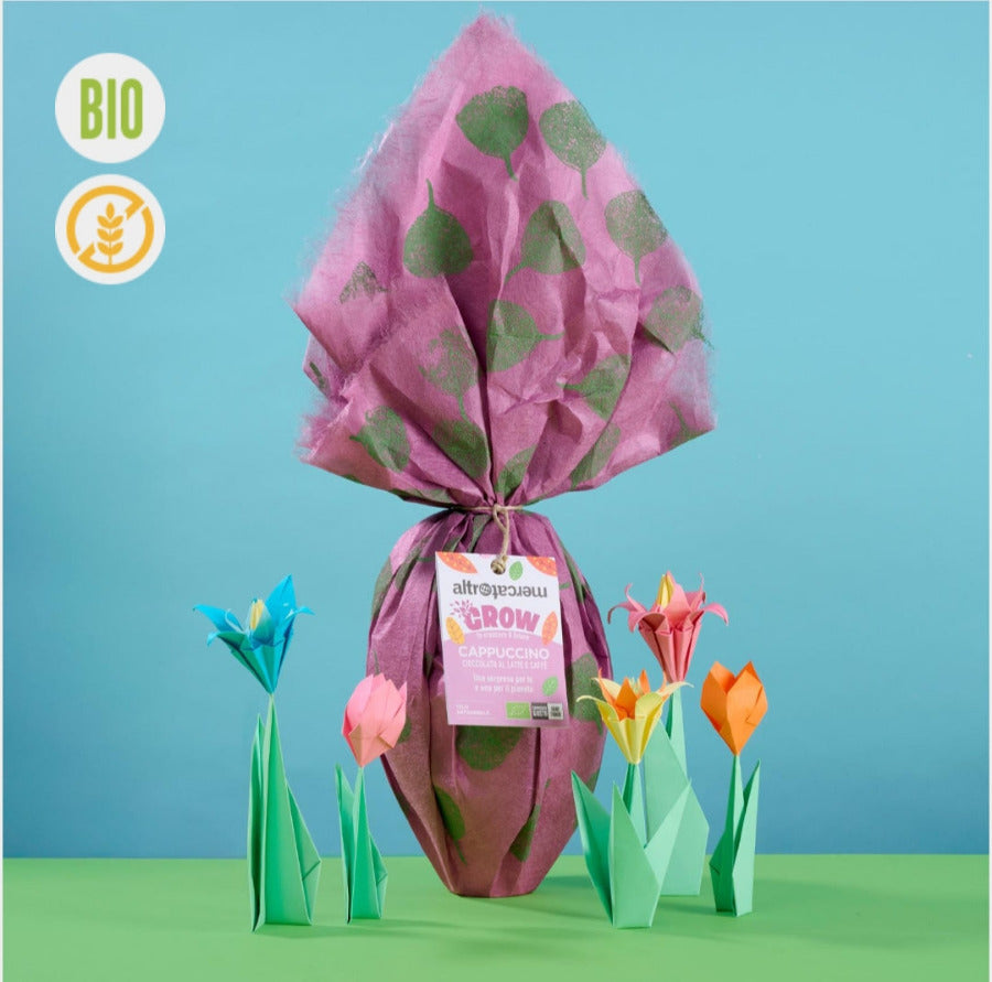 uovo di pasqua al latte e caffè da 300gr altromercato bio